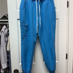 Figs capri blue jogger scrub pants